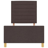 Bed Frame In Dark Brown, 80X200 Cm, Fabric