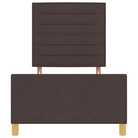 Bed Frame In Dark Brown, 80X200 Cm, Fabric