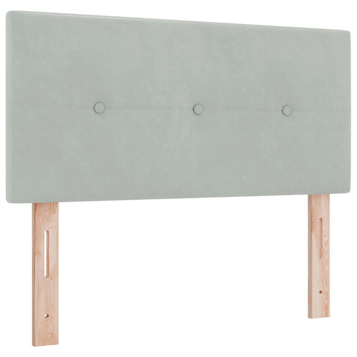 Box Spring Bed With Mattress & Led Light Grey 120X190 Cm Velvet