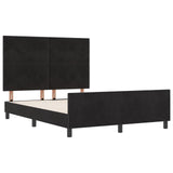 Bed Frame Black 140X200 Cm Velvet