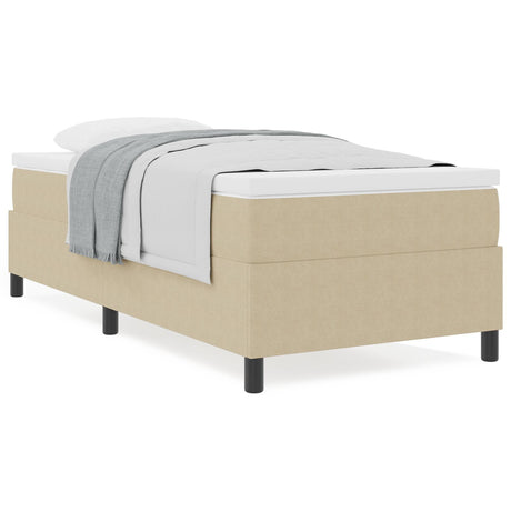 Box Spring Bed With Mattress Light Green Grey 80X200 Cm Corduroy Fabric
