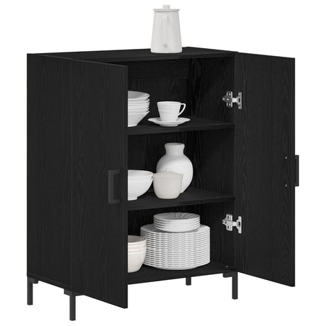 Sideboard Black Oak 69,5X34X90 Cm Engineered Wood