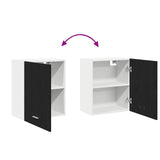 Hanging Cabinets - 2 Pack - Black Oak, 100X31X60 Cm - Made From Engineered Wood