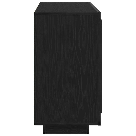 Sideboard Black Oak 80X40X75 Cm Engineered Wood