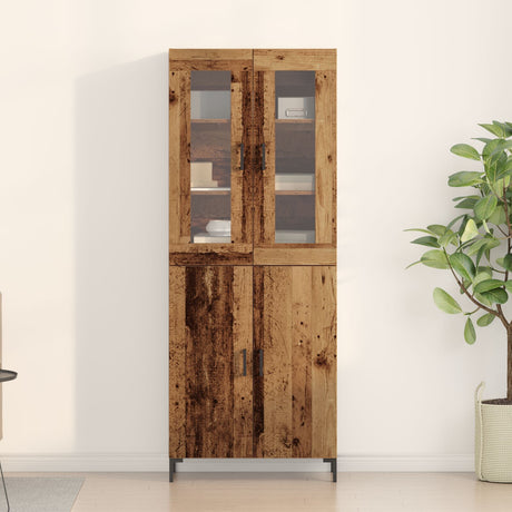 Sideboard With Wall Cabinet Old Wood Engineered Wood