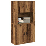 Highboard Old Wood 80X33X150 Cm Engineered Wood