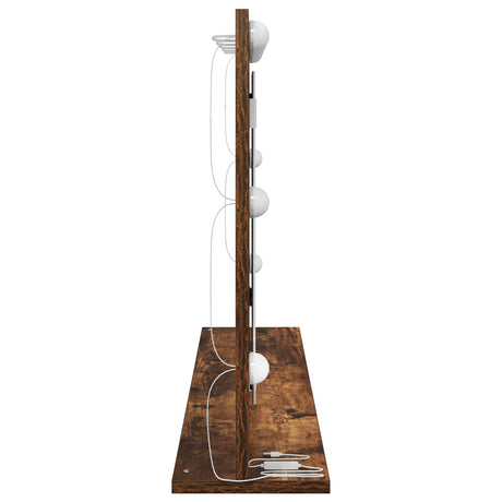 Vanity Mirror Smoked Oak Wood, Glass 100 X 55 X 18 Cm