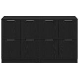 Sideboards 2 Pcs Black Oak 60X30X70 Cm Engineered Wood