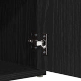 Storage Bench Black Oak 100X30X48 Cm Engineered Wood