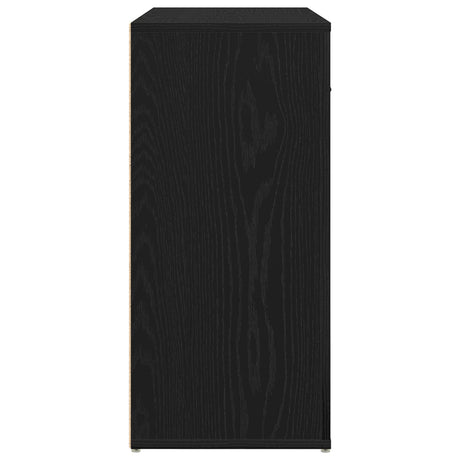 Sideboard Black Oak 80X33X70 Cm Engineered Wood