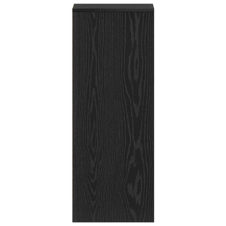 Shoe Cabinet In Black Oak - 31.5 X 35 X 90 Cm Made From Engineered Wood