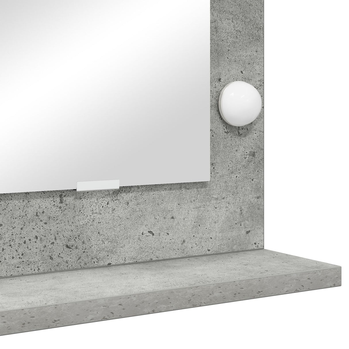 Vanity Mirror With Led Lights Concrete Grey 60X55X18 Cm