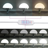 Vanity Mirror With Led Lights White 60X55X18 Cm
