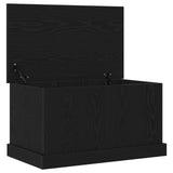 Storage Box Black Oak 70X40X38 Cm Engineered Wood