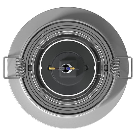 Recessed Spotlights 24 Pcs Round Gu10 Silver Ø91 Mm