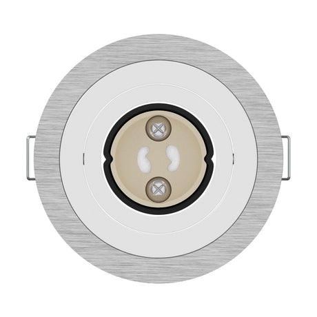Recessed Spotlights 6 Pcs Round Gu10 Silver Ø91 Mm