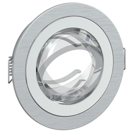 Recessed Spotlights 6 Pcs Round Gu10 Silver Ø91 Mm
