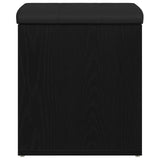 Storage Bench Black Oak 42X42X45 Cm Solid Wood