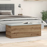 Artisan Oak Storage Box 102X35X35 Cm Made Of Engineered Wood