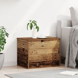 Storage Box With Lid Old Wood 60X42X46 Cm Engineered Wood