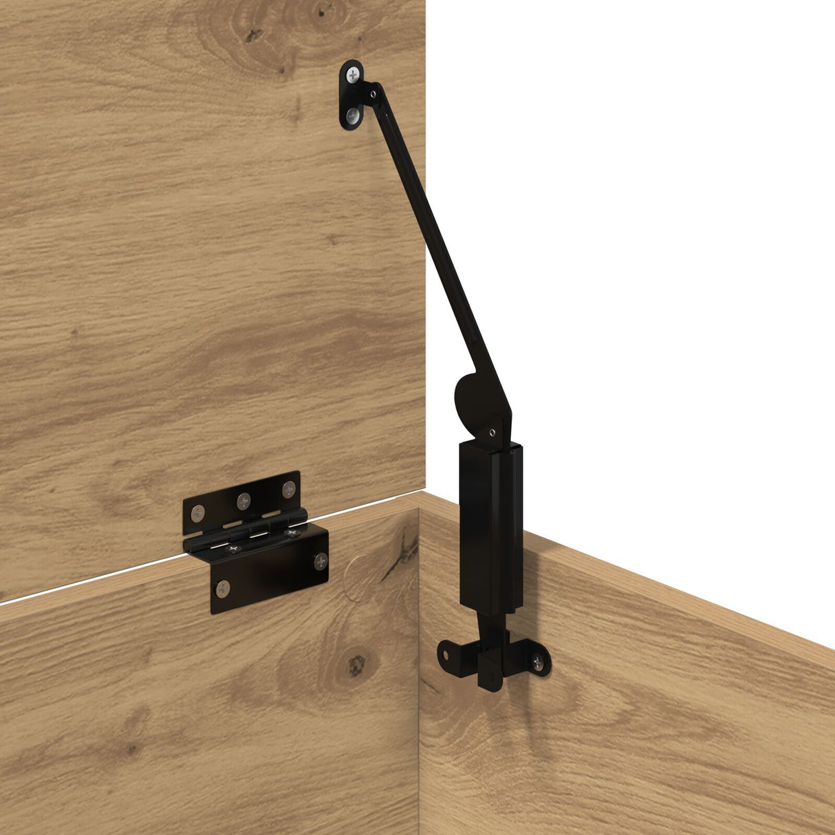 Storage Box With Lid Artisan Oak 60X42X46 Cm Engineered Wood