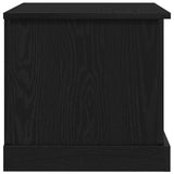 Storage Box Black Oak 70X40X38 Cm Engineered Wood