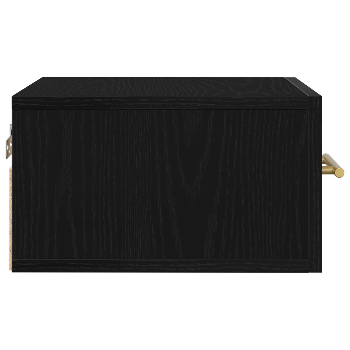 Bedside Cabinet Wall-Mounted Black Oak 35X35X20 Cm