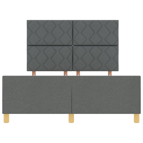 Dark Grey Bed Frame 140X190 Cm Fabric