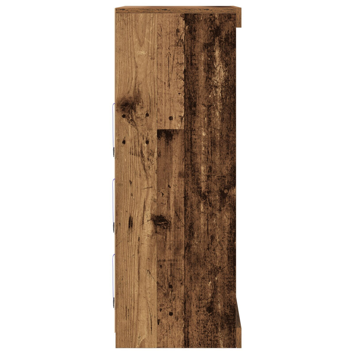 Sideboard With Led Lights Old Wood 60,5X37X100 Cm
