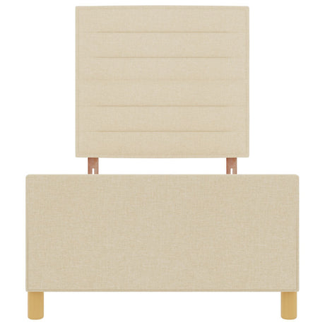 Cream Bed Frame 100X200 Cm Fabric