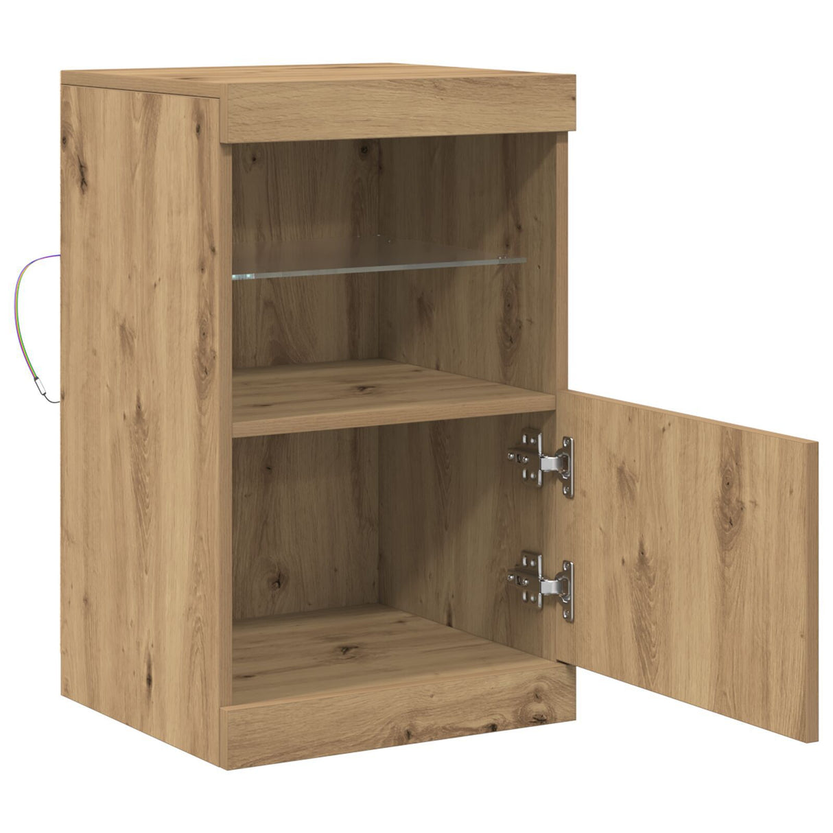 Sideboard With Led Lights Artisan Oak 41X37X67 Cm