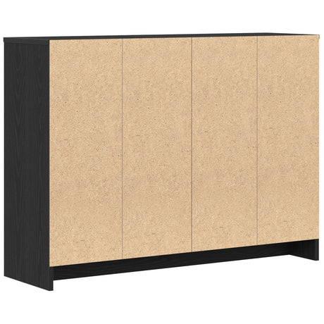 Sideboard Black Oak Engineered Wood Medium Storage