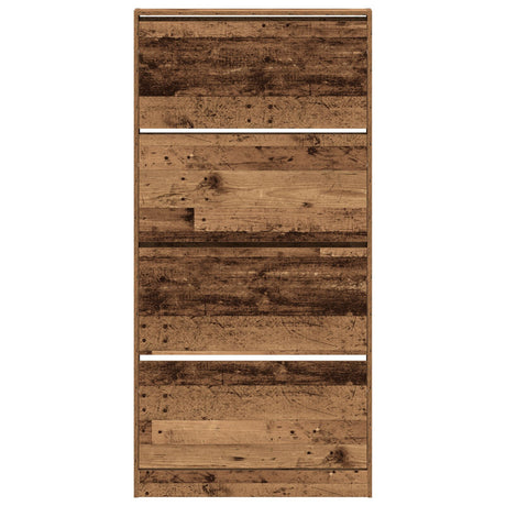 Shoe Cabinet Old Wood Engineered Wood 80 X 21 X 163.5 Cm Durable