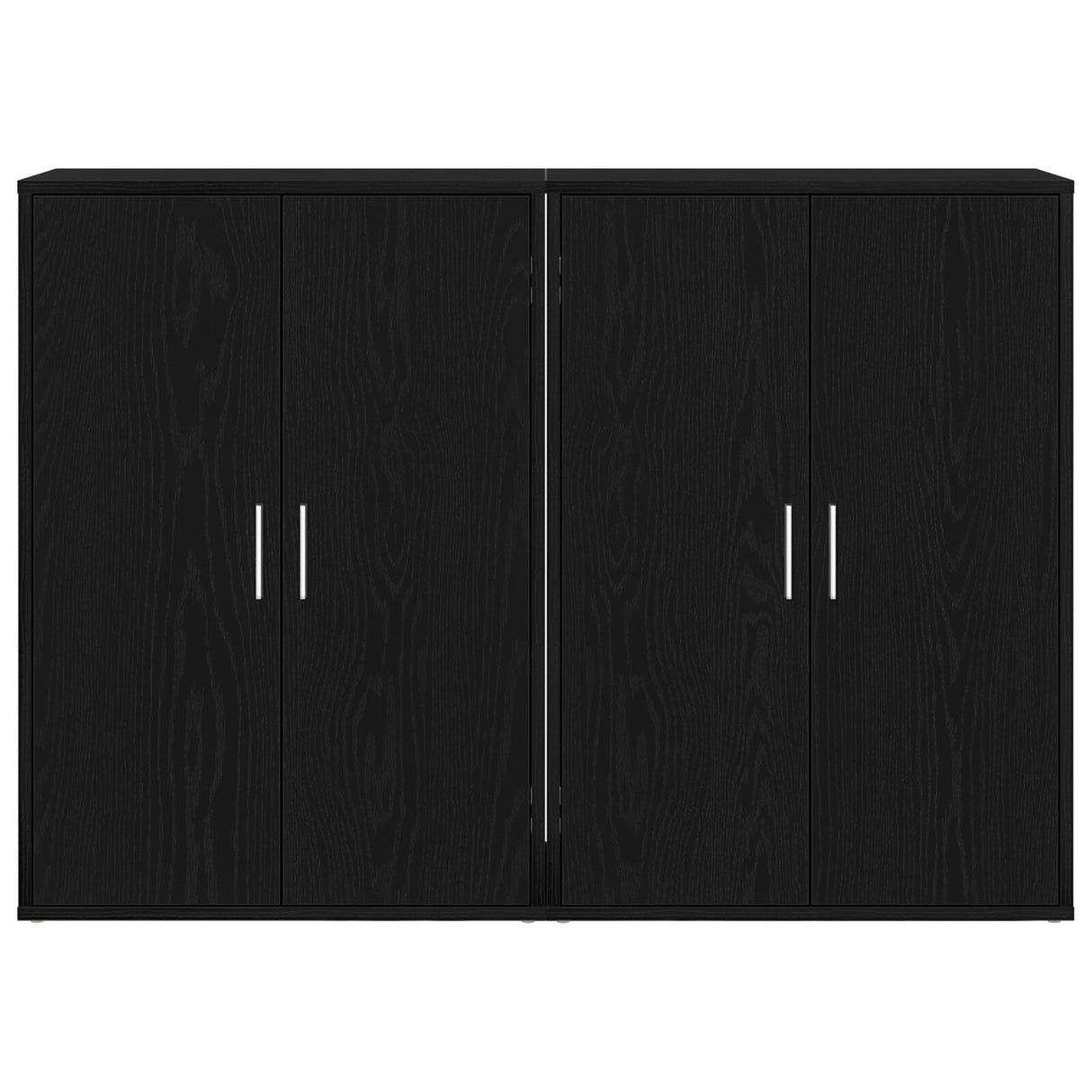 Sideboards 2 Pcs Black Oak 60X31X84 Cm Engineered Wood
