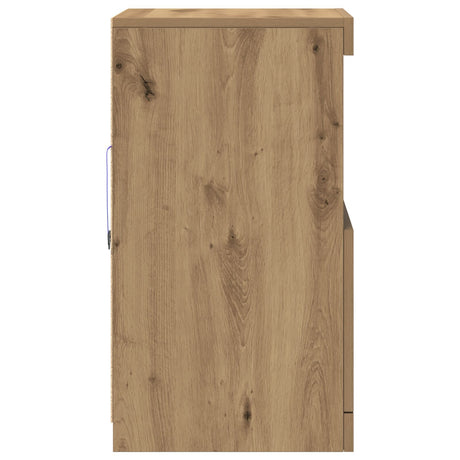 Sideboard With Led Lights Artisan Oak 41X37X67 Cm