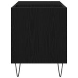 Record Cabinet Black Oak 84,5X38X48 Cm Engineered Wood