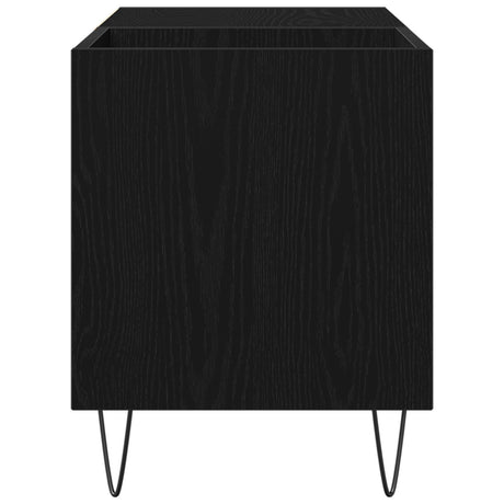 Record Cabinet Black Oak 84,5X38X48 Cm Engineered Wood