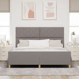 Bed Frame In Taupe, 180X200 Cm, Fabric