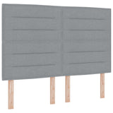 Bed Frame In Light Grey, 140X200 Cm, Fabric