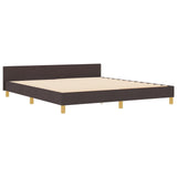 Bed Frame Dark Brown 180X200 Cm Fabric