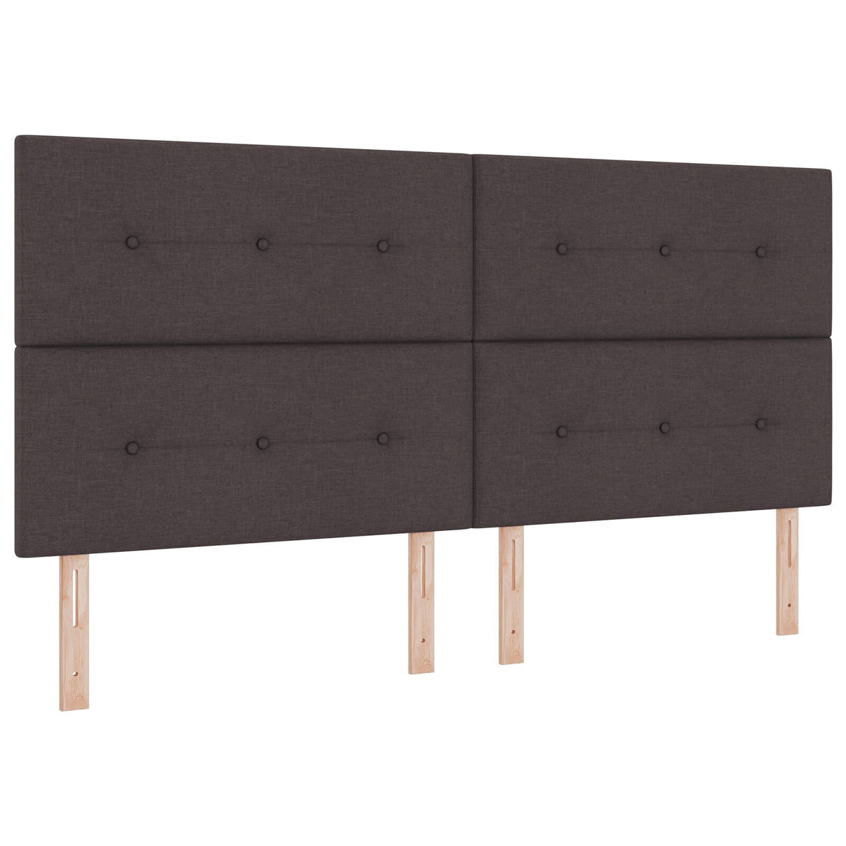 Dark Brown Fabric Bed Frame 200X200 Cm