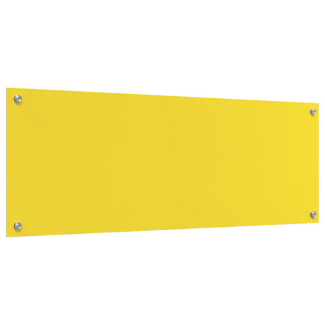 Yellow Kitchen Backsplash 110X40X0.6 Cm Tempered Glass