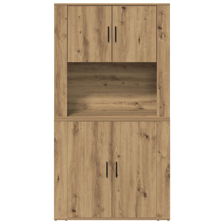 Highboard Artisan Oak 80X33X150 Cm Engineered Wood