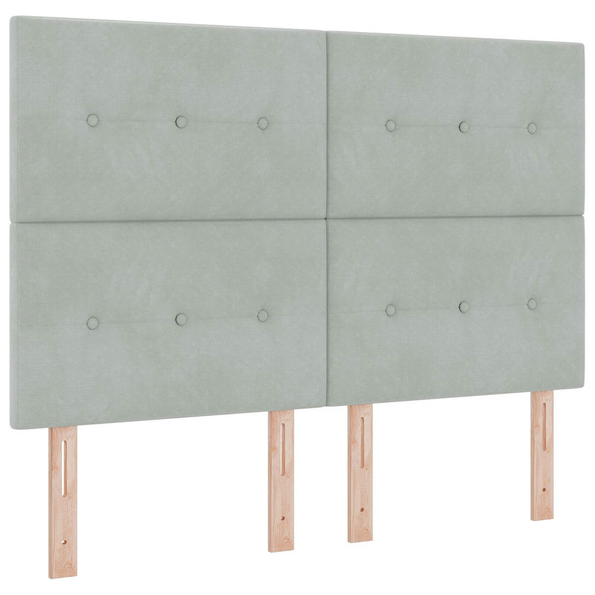 Bed Frame Light Grey 140X190 Cm Velvet