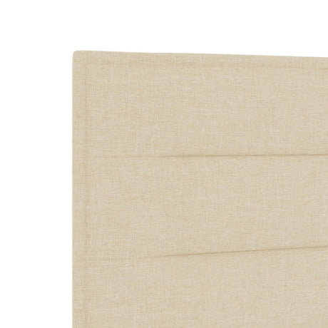 Cream Bed Frame 160X200 Cm Fabric