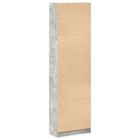 Wardrobe Concrete Grey 55X25X189 Cm Engineered Wood