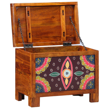 Storage Box Honey Brown 50X30X40 Cm Solid Wood Acacia
