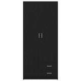 Black Oak Wardrobe 80X52X180 Cm Made Of Engineered Wood