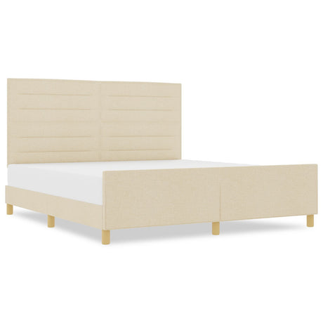 Bed Frame In Cream - 180X200 Cm Fabric