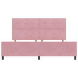 Bed Frame Pink 200X200 Cm Velvet
